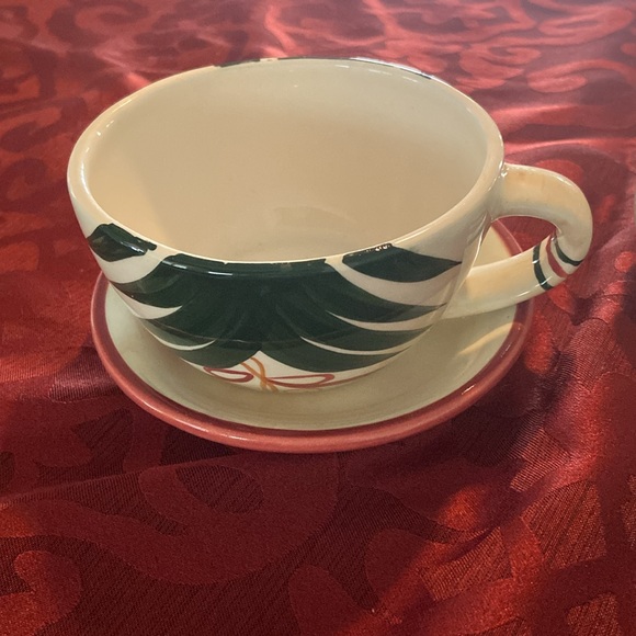 Vintage Barnes & Noble teapot on top of cup and saucer - Picture 3 of 7